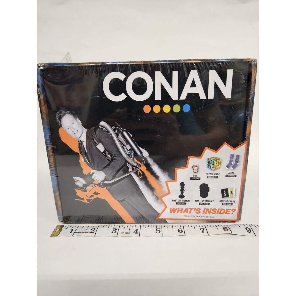 TBS Culturefly Conan O'Brien Mystery Loot Box Mug Rubiks Cube Socks Vinyl SEALED